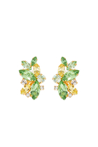 Havanna Earrings, 18k Gold, Rhodium Plating & Crystals